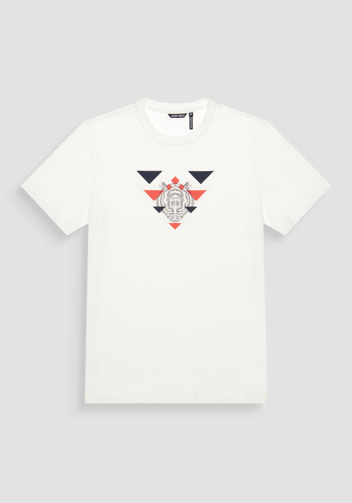 T-SHIRT REGULAR FIT DE ALGODÓN JERSEY CON LOGOTIPO DE GOMA ESTAMPADO