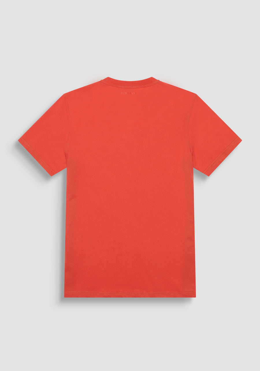 T-SHIRT REGULAR FIT DE ALGODÓN JERSEY CON LOGOTIPO DE GOMA ESTAMPADO