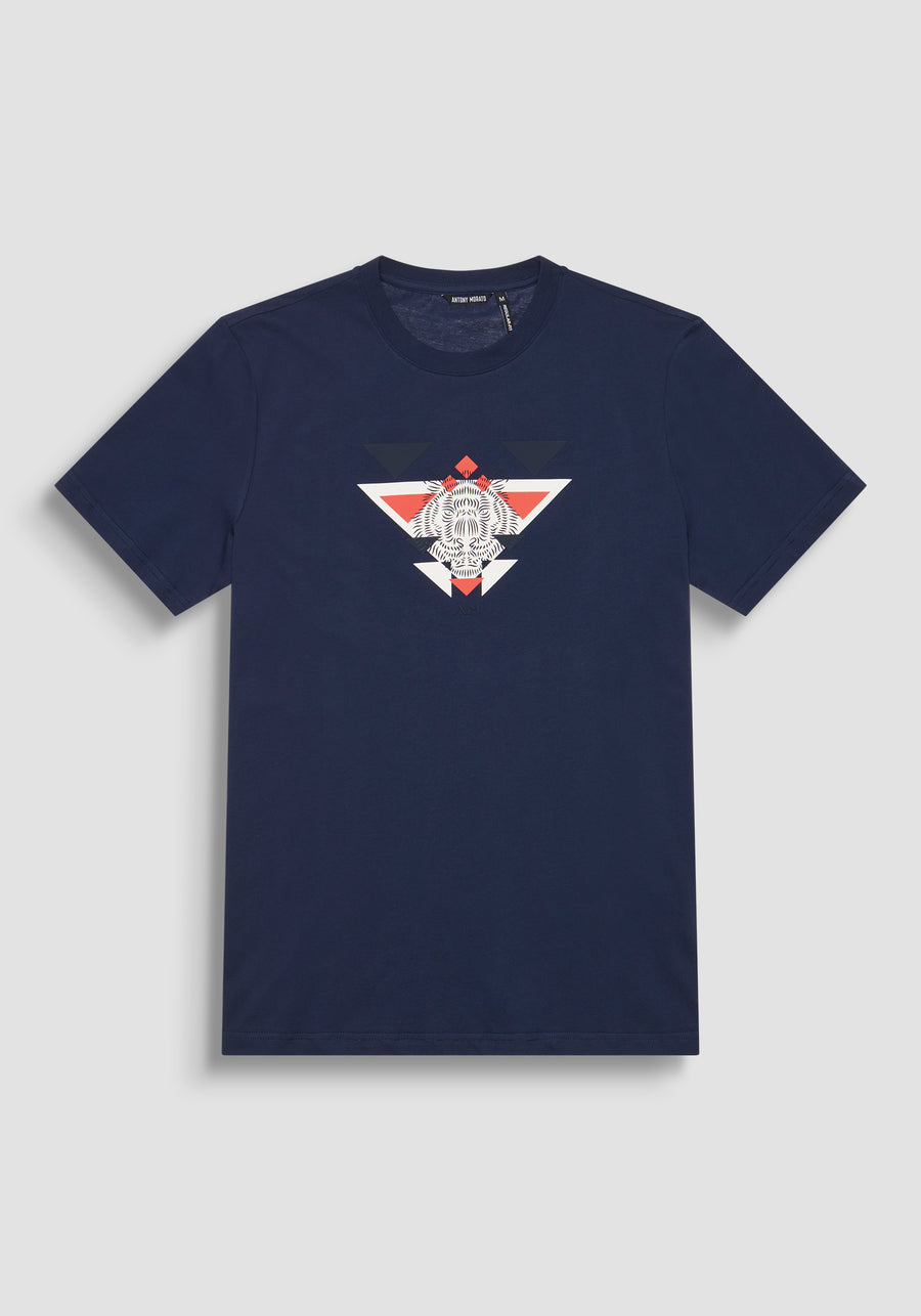 T-SHIRT REGULAR FIT DE ALGODÓN JERSEY CON LOGOTIPO DE GOMA ESTAMPADO