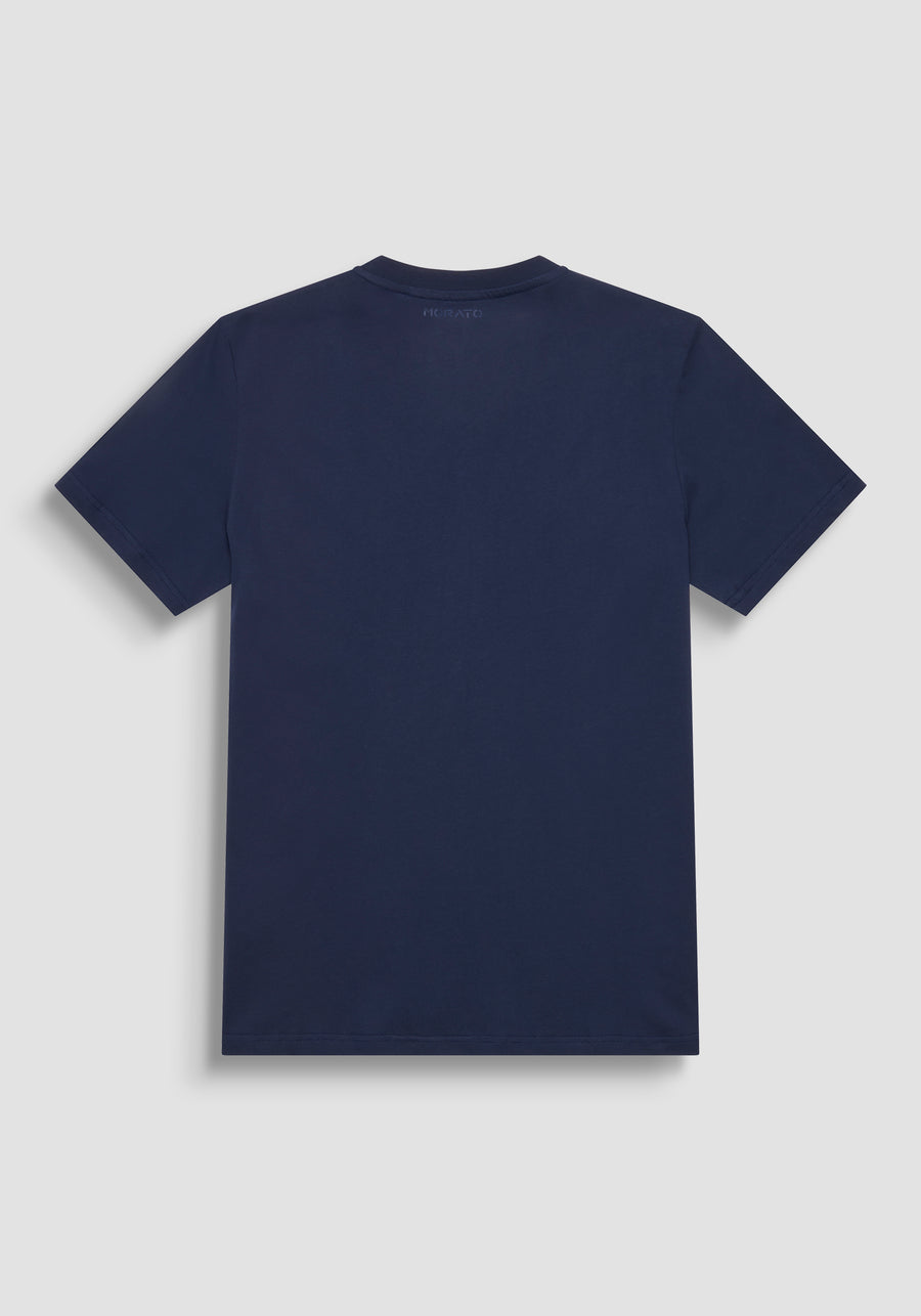 T-SHIRT REGULAR FIT DE ALGODÓN JERSEY CON LOGOTIPO DE GOMA ESTAMPADO
