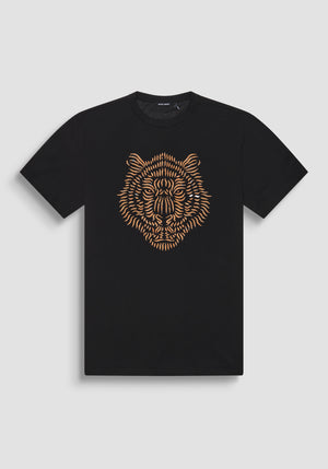 T-SHIRT REGULAR FIT DE ALGODÓN JERSEY CON LOGOTIPO DE CORCHO ESTAMPADO