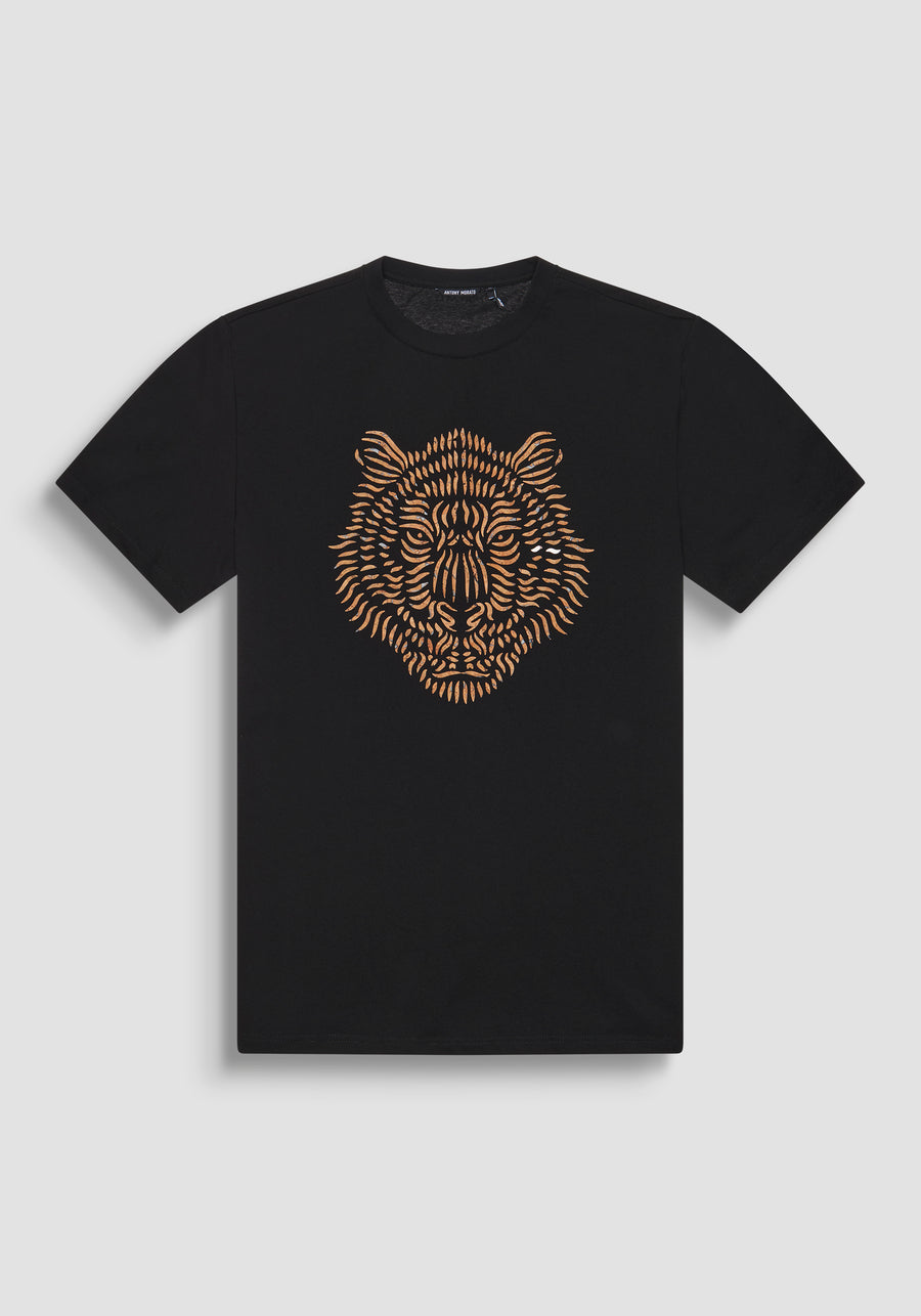 T-SHIRT REGULAR FIT DE ALGODÓN JERSEY CON LOGOTIPO DE CORCHO ESTAMPADO