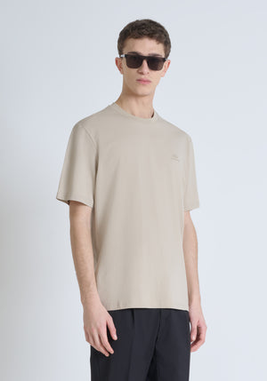 T-SHIRTRELAXED FIT DE ALGODÓN CON MONOGRAMA DEL LADO DEL CORAZÓN