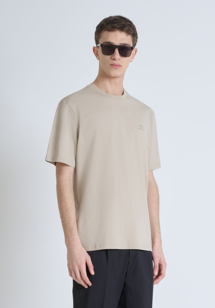 T-SHIRTRELAXED FIT DE ALGODÓN CON MONOGRAMA DEL LADO DEL CORAZÓN