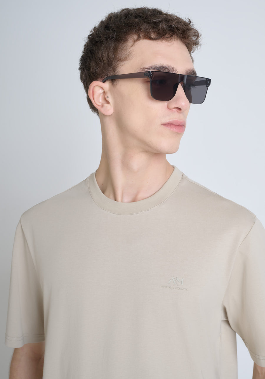 T-SHIRTRELAXED FIT DE ALGODÓN CON MONOGRAMA DEL LADO DEL CORAZÓN
