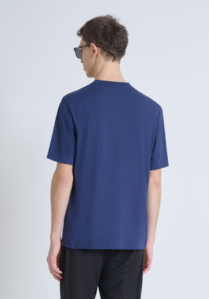 T-SHIRT RELAXED FIT DE ALGODÓN CON MONOGRAMA DEL LADO DEL CORAZÓN