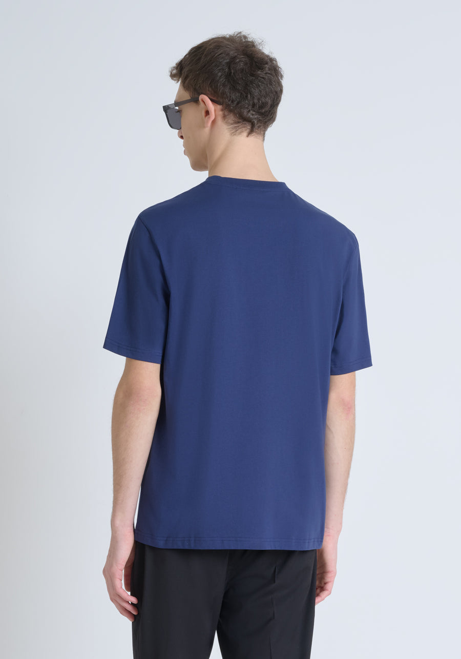T-SHIRT RELAXED FIT DE ALGODÓN CON MONOGRAMA DEL LADO DEL CORAZÓN