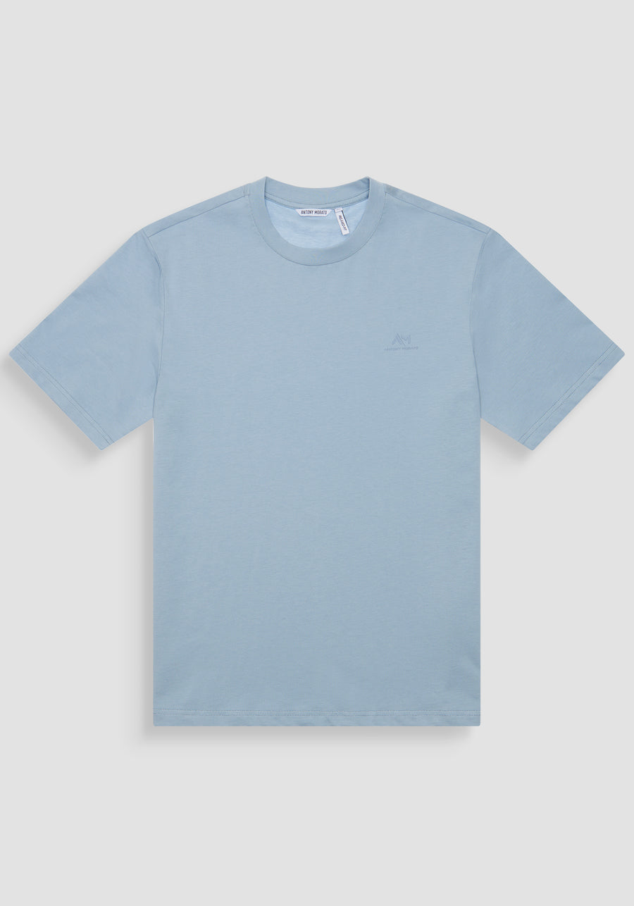 T-SHIRT RELAXED FIT DE ALGODÓN CON MONOGRAMA DEL LADO DEL CORAZÓN