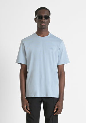 T-SHIRT RELAXED FIT DE ALGODÓN CON MONOGRAMA DEL LADO DEL CORAZÓN