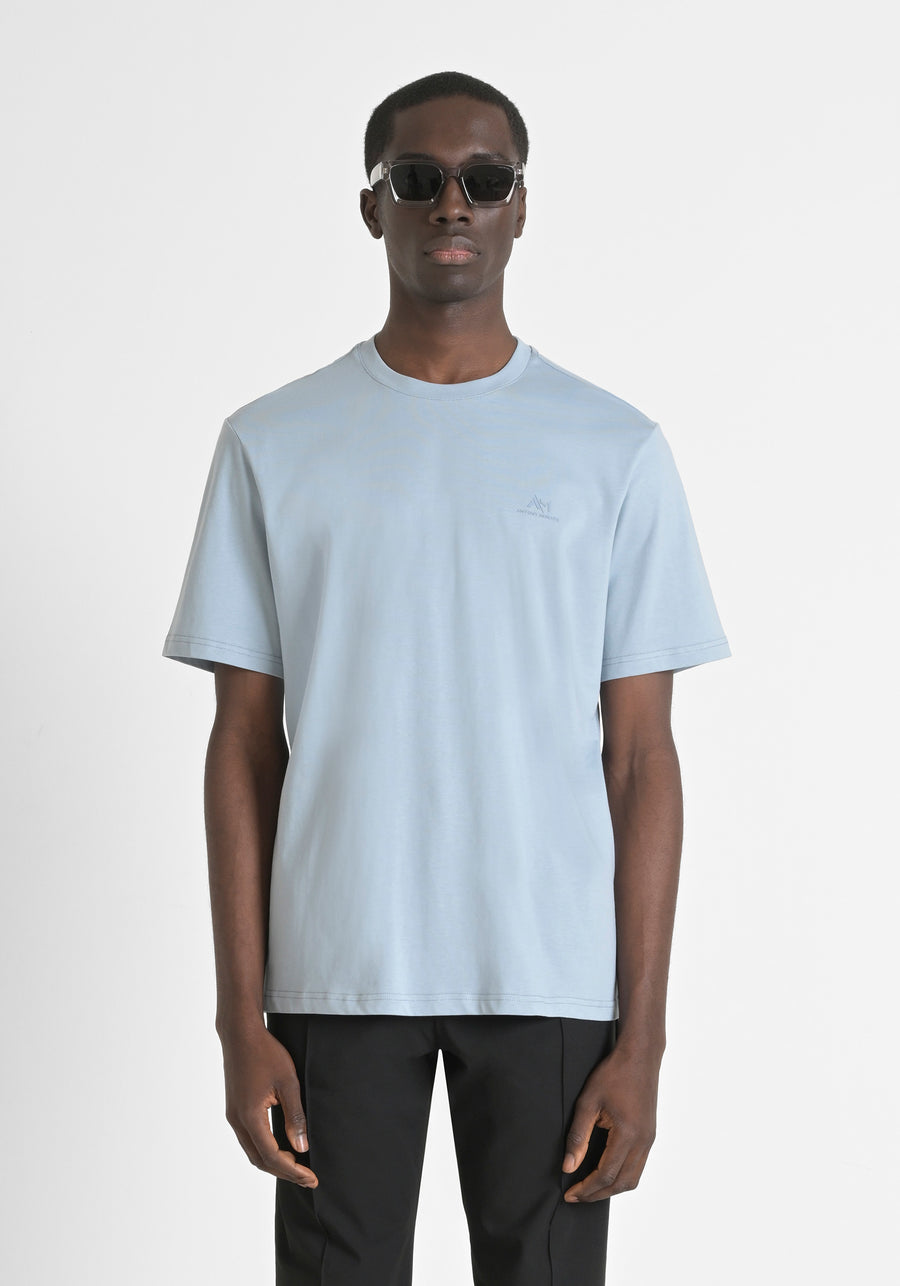 T-SHIRT RELAXED FIT DE ALGODÓN CON MONOGRAMA DEL LADO DEL CORAZÓN