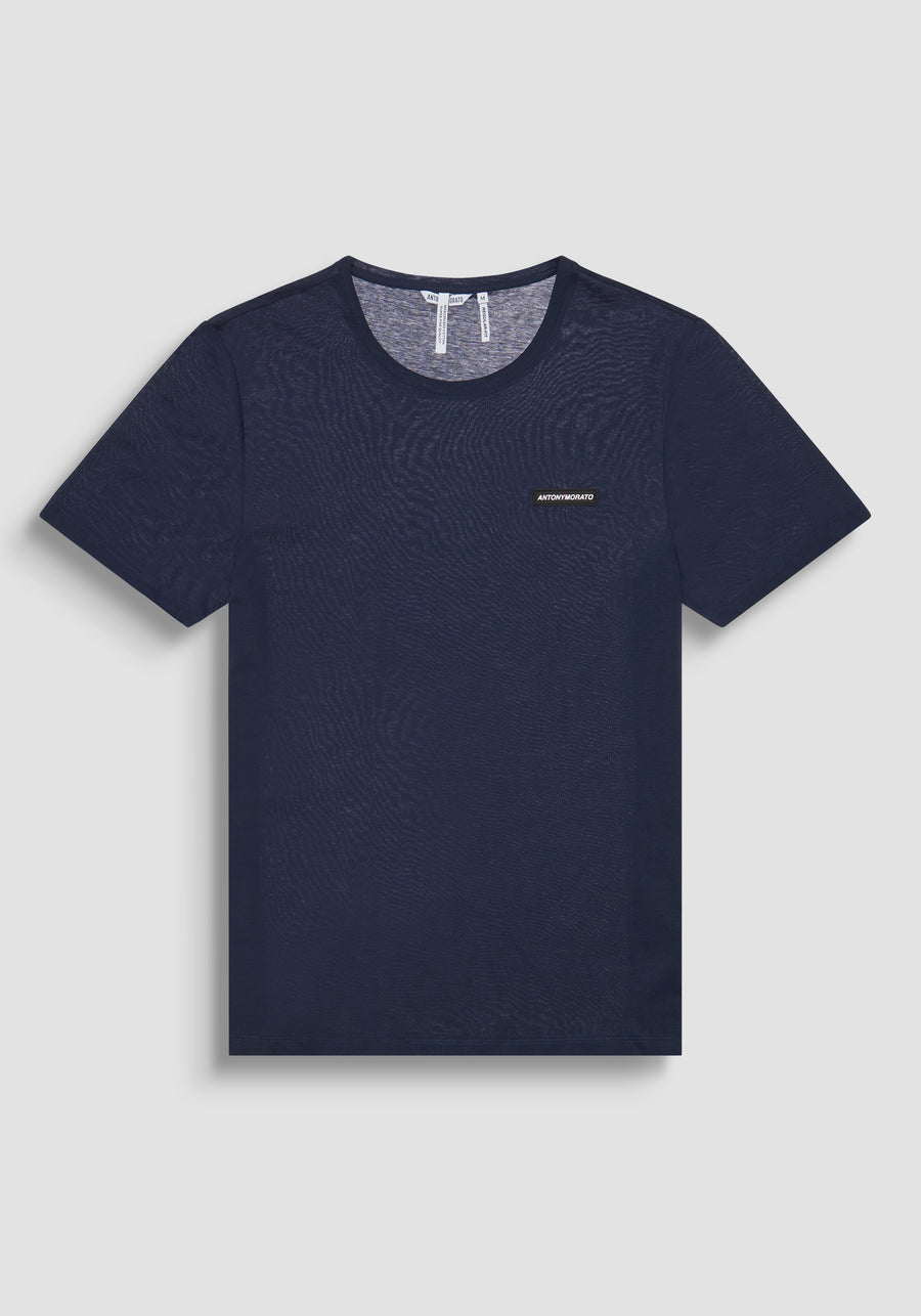 T-SHIRT  REGULAR FIT EN TEJIDO DE ALGODÓN CON PARCHE DE GOMA CON EL LOGOTIPO