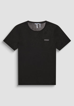 T-SHIRT REGULAR FIT EN TEJIDO DE ALGODÓN CON PARCHE DE GOMA CON EL LOGOTIPO