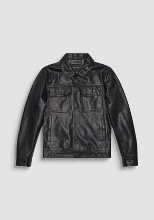 CHAQUETA SLIM FIT DE CUERO