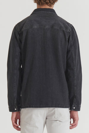 CAMISA REGULAR FIT EN DENIM NEGRO
