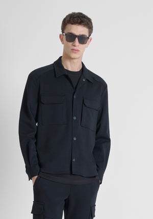 CAMISA REGULAR FIT DE MEZCLA DE ALGODÓN CON BOLSILLOS