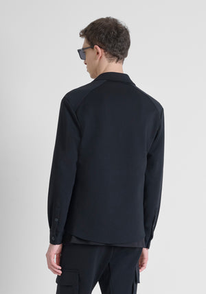 CAMISA REGULAR FIT DE MEZCLA DE ALGODÓN CON BOLSILLOS
