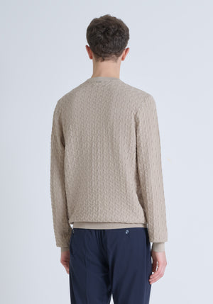 JERSEY REGULAR FIT DE ALGODÓN CON TEJIDO EN RELIEVE