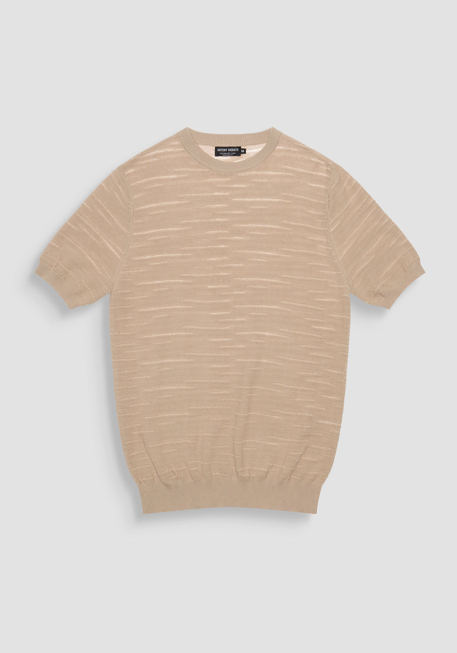 JERSEY REGULAR FIT DE ALGODÓN SUAVE CON INSIGNIA METÁLICA