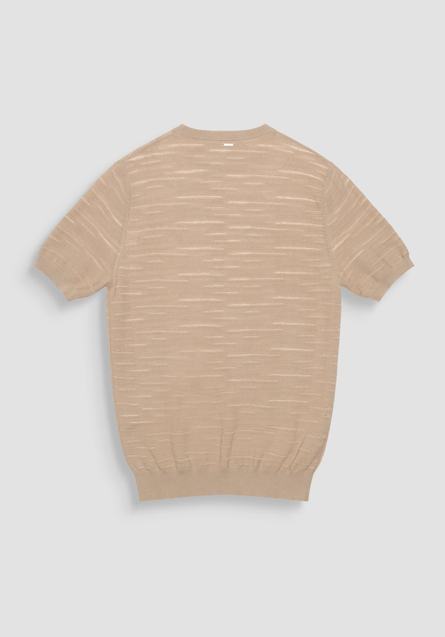 JERSEY REGULAR FIT DE ALGODÓN SUAVE CON INSIGNIA METÁLICA
