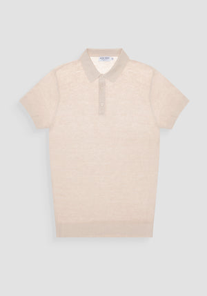 JERSEY REGULAR FIT EN MEZCLA DE LINO CON INSIGNIA DEL LOGOTIPO