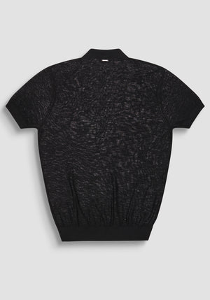 JERSEY REGULAR FIT EN MEZCLA DE LINO CON INSIGNIA DEL LOGOTIPO
