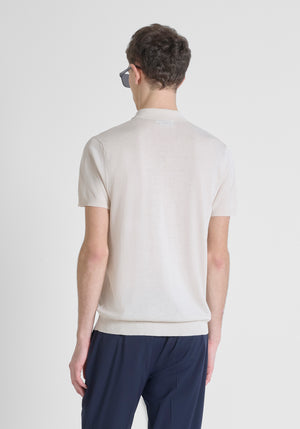 JERSEY REGULAR FIT EN MEZCLA DE ALGODÓN CON LOGO ESTAMPADO