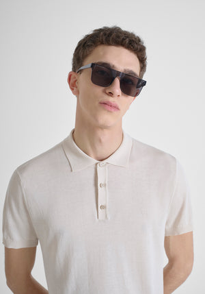JERSEY REGULAR FIT EN MEZCLA DE ALGODÓN CON LOGO ESTAMPADO