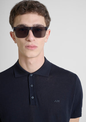 JERSEY REGULAR FIT EN MEZCLA DE ALGODÓN CON LOGO ESTAMPADO