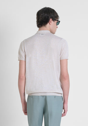 JERSEY REGULAR FIT EN MEZCLA DE LINO