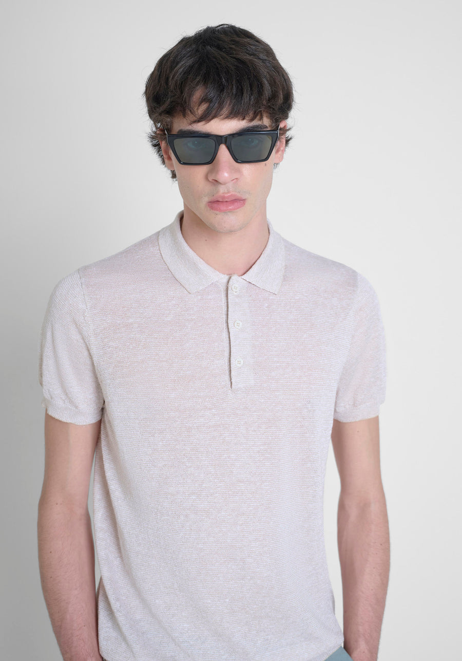 JERSEY REGULAR FIT EN MEZCLA DE LINO
