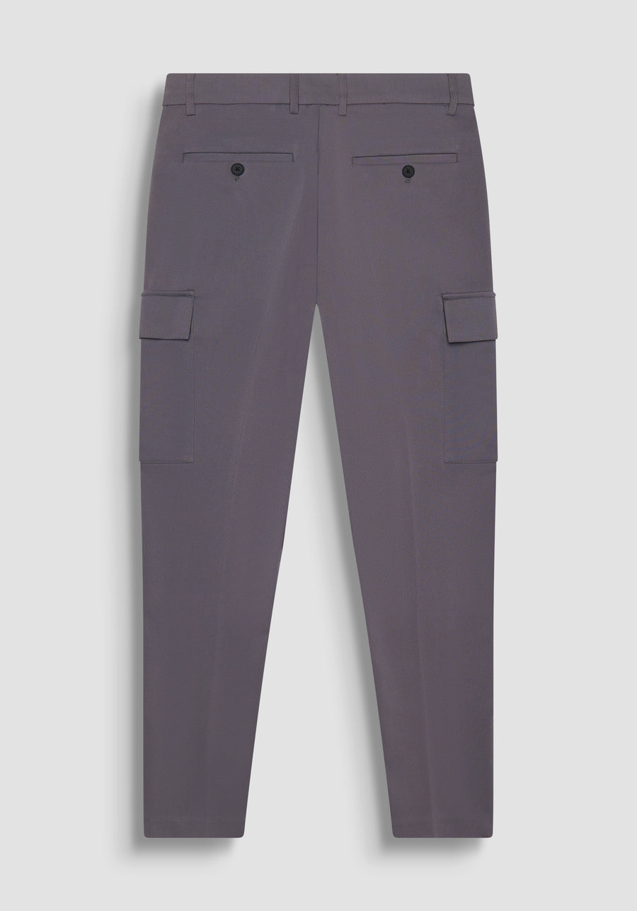 PANTALÓN GRIS SKINNY FIT DE ALGODÓN ELÁSTICO