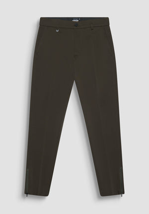 PANTALÓN VERDE MILITAR "THOM" SKINNY FIT DE ALGODÓN ELÁSTICO