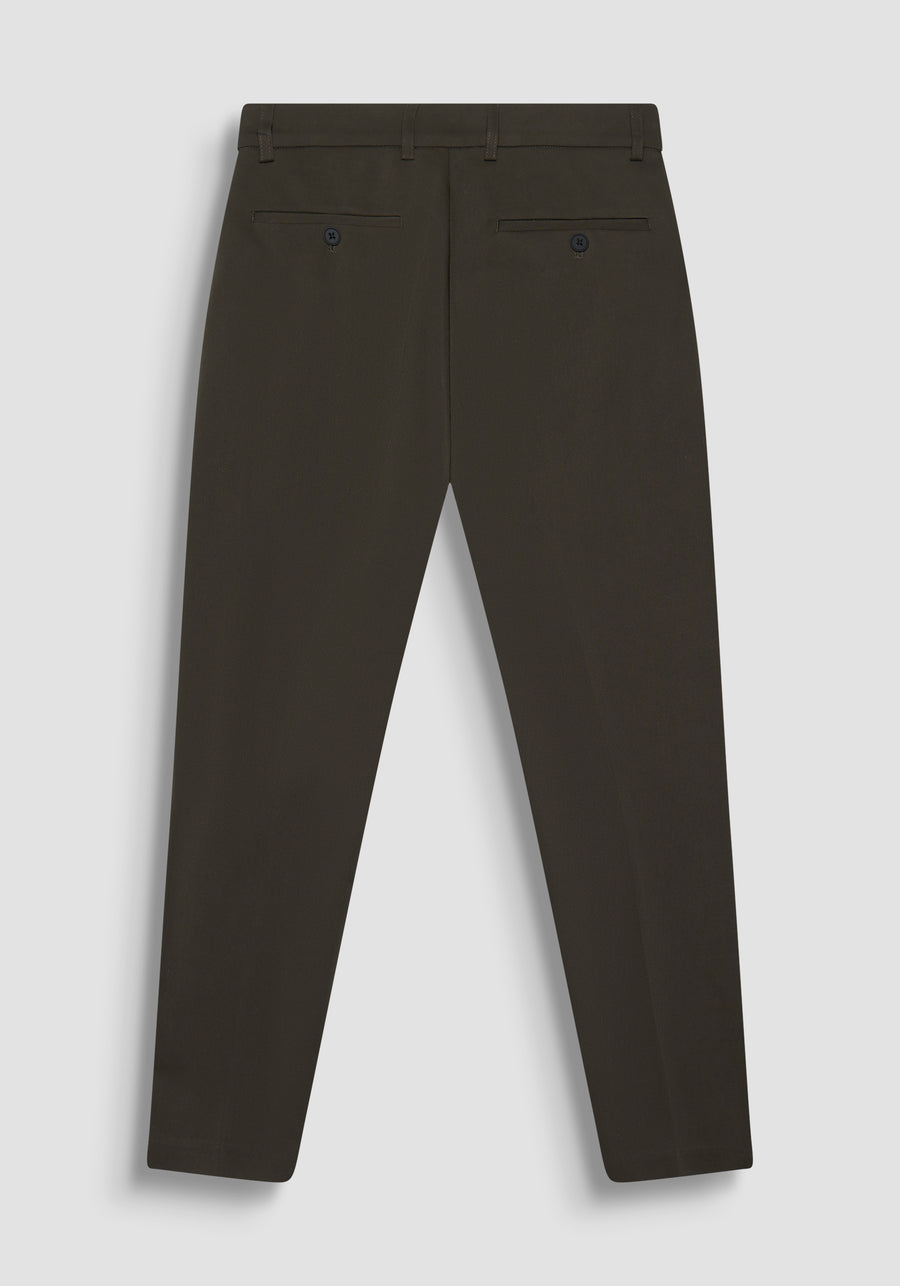 PANTALÓN VERDE MILITAR "THOM" SKINNY FIT DE ALGODÓN ELÁSTICO