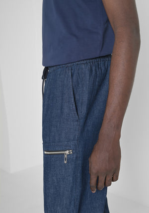 PANTALONES REGULAR FIT «ELIAS» EN TEJIDO VAQUERO CON BOLSILLOS CON CREMALLERA