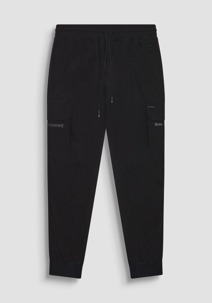 PANTALONES REGULAR FIT «KENT» DE MEZCLA DE ALGODÓN CON ELÁSTICO EN LOS TOBILLOS