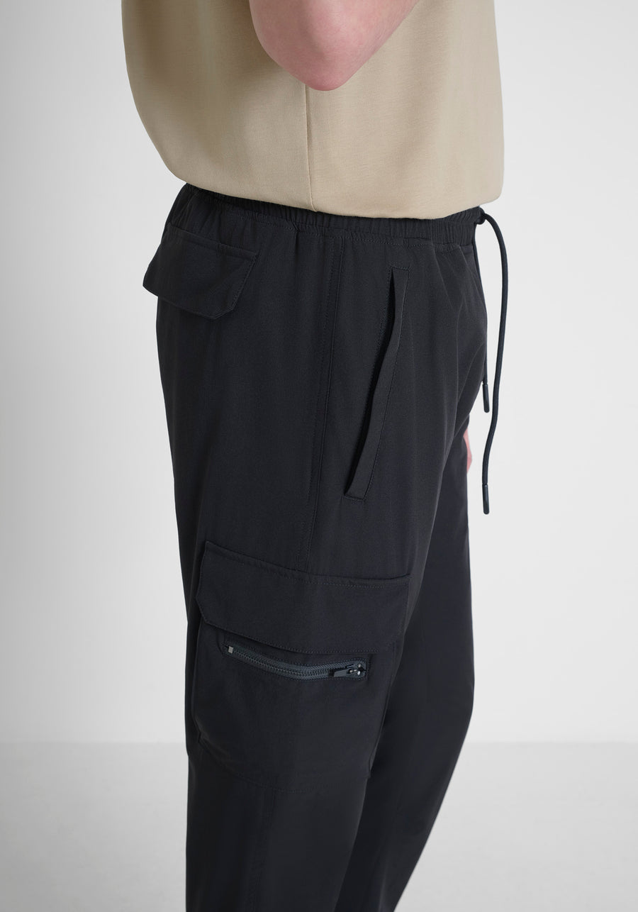 PANTALONES REGULAR FIT «KENT» DE MEZCLA DE ALGODÓN CON ELÁSTICO EN LOS TOBILLOS
